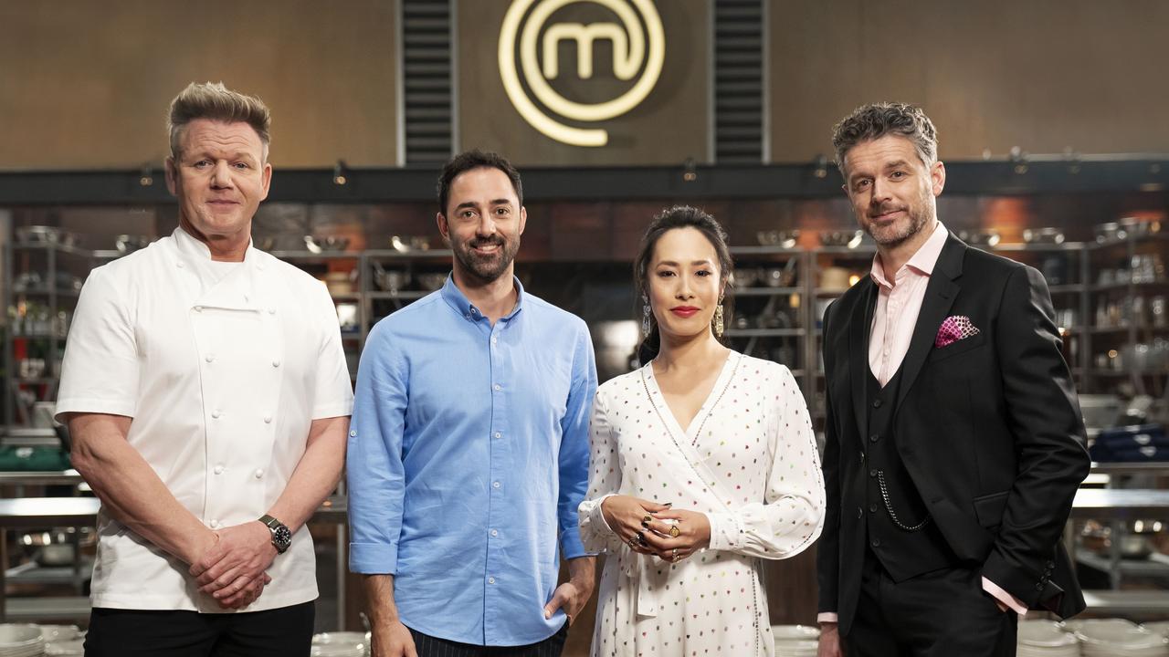 Gordon Ramsay appeared on MasterChef Australia: Back To Win with Andy Allen, Melissa Leong and Jock Zonfrillo. Picture: Channel 10