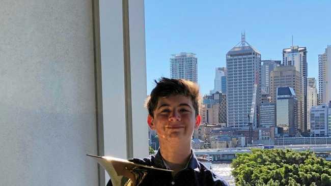 MUSICAL GIFT: Brayden Black, 14, will attend the Queensland Conservatorium this weekend, courtesy of Rural Aid's Gift of Music. Last year the young musician was hit by a car and his French horn was destroyed. Picture: Contributed