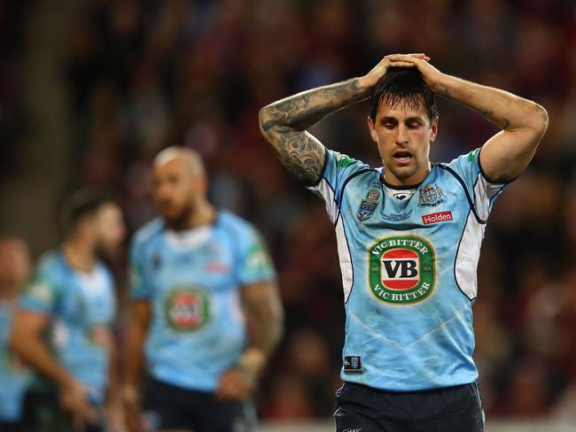 No other player in Origin history  has been in as many losing series as Pearce: seven from seven. Picture: Cameron Spencer/Getty Images