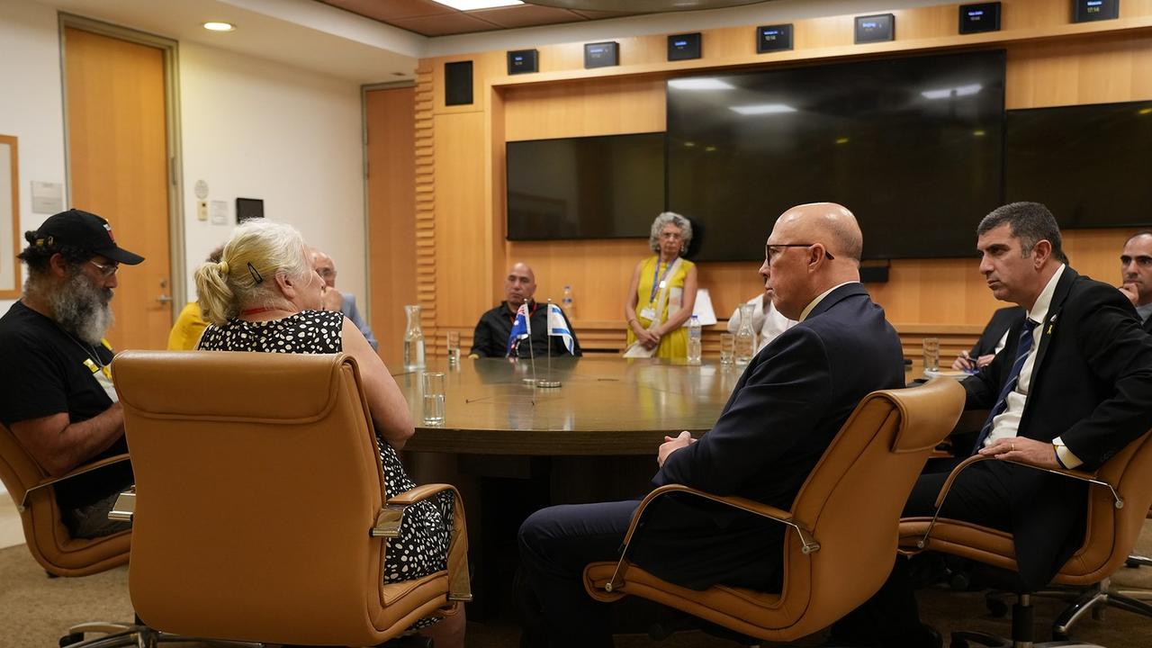 Peter Dutton meeting with the families of survivors and hostages taken during the October 7 attacks.