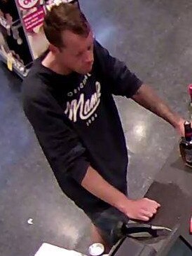 A man police want to speak to regarding a theft from a Dandenong liquor store.