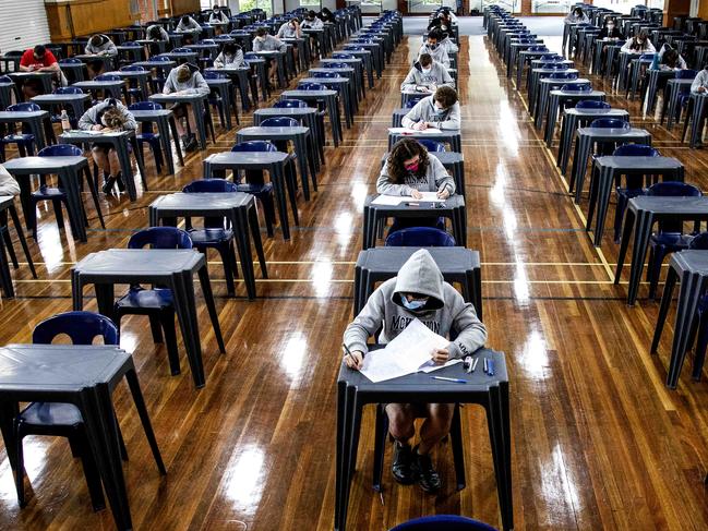 VCE Will Sit Exams at School, McKinnon Secondary College. Picture- Nicole Cleary