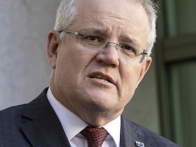 CANBERRA, AUSTRALIA-NCA NewsWire Photos AUGUST 10 2020Prime Minister Scott Morrison during a press conference at Parliament House in Canberra, Monday August 10, 2020. Picture: NCA NewsWire /Gary Ramage