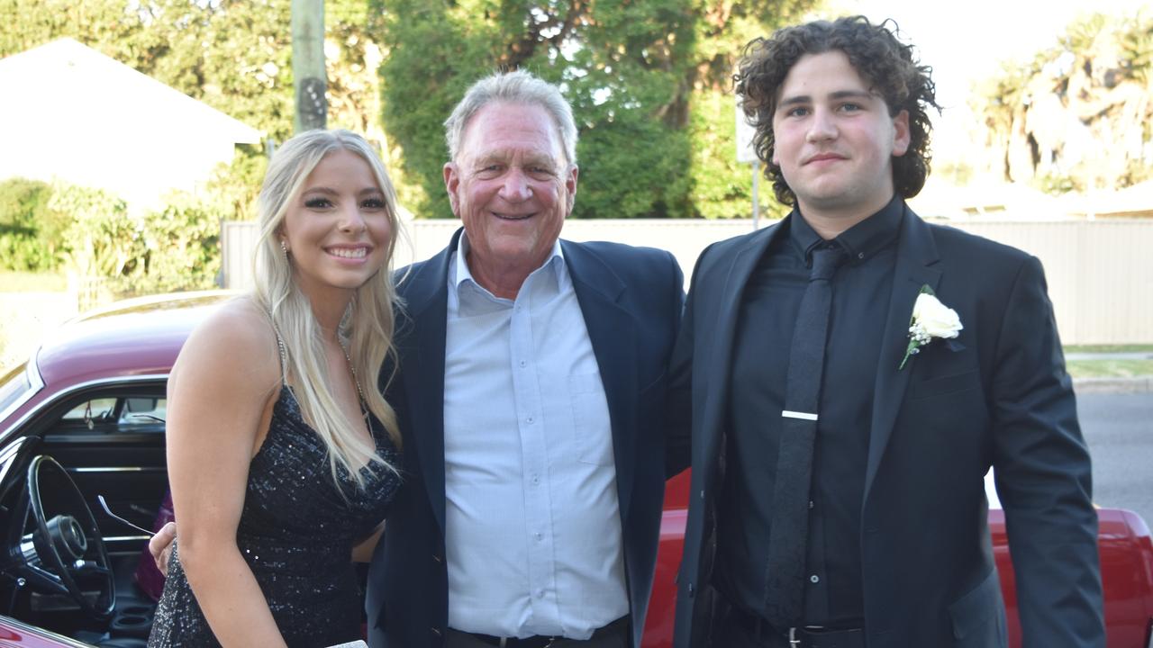 Jana Mostert, John Baker and George Baker at the Sunshine Coast Grammar School formal on November 17. Picture: Sam Turner