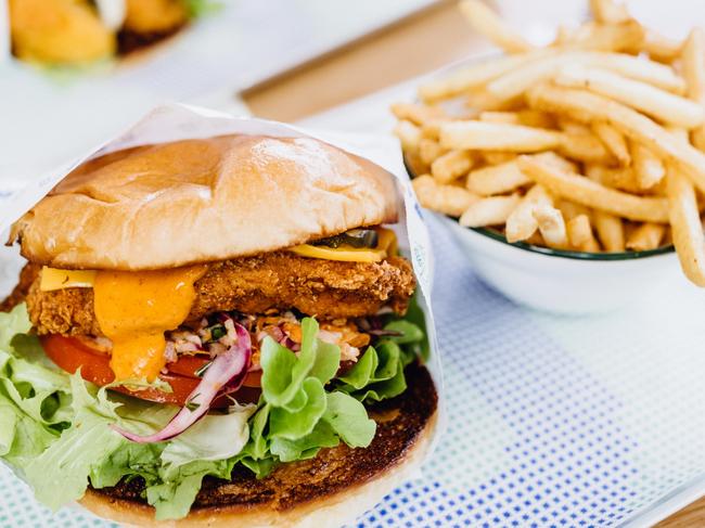 Crafty's chicken burger is peppered with eight layers of spices and seasoning. 