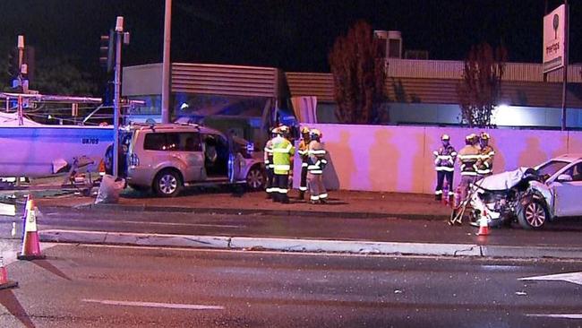 Both vehicles were extensively damaged. Picture: 7NEWS