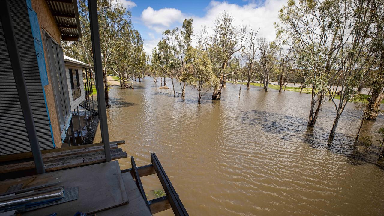 View of floodwater at Brenden Spicer's holiday home. Picture: Tom Huntley