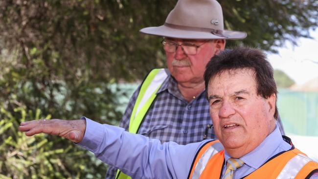 MP Frank Pangallo and Professor Maciej Henneberg at the site on Wednesday. Image/Russell Millard Photography