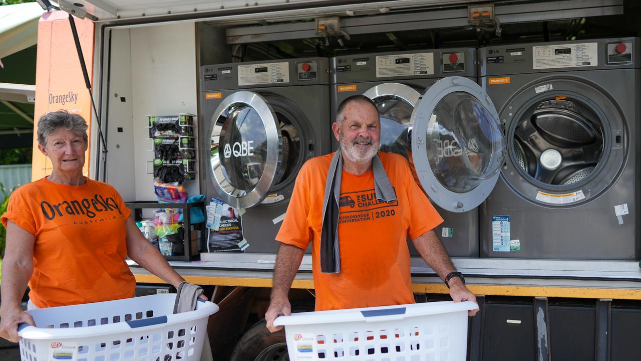 Orange Sky Laundry operates a pod near the St Vincent De Paul on Hamlet St. Picture: Nuno Avendano