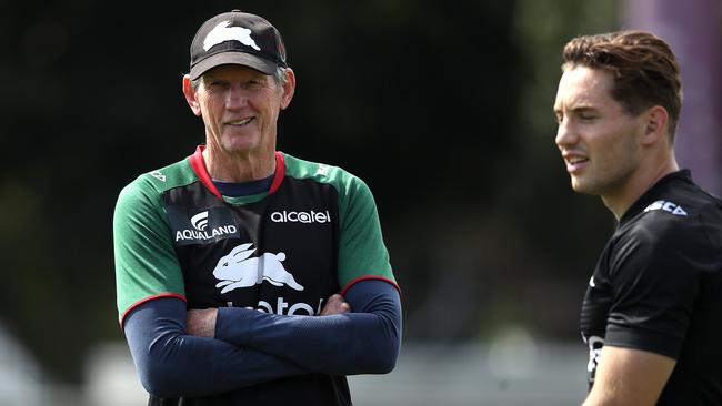 Coach Wayne Bennett is mulling a backline reshuffle. Picture: Phil Hillyard