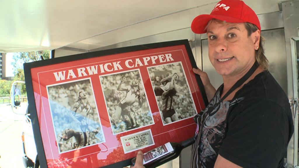 Warwick Capper spruiks his coffee van