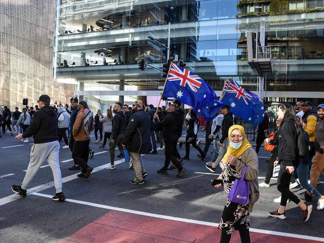 Mr Morrison described protesters as incredibly selfish. Picture: NCA NewsWire/Flavio Brancaleone