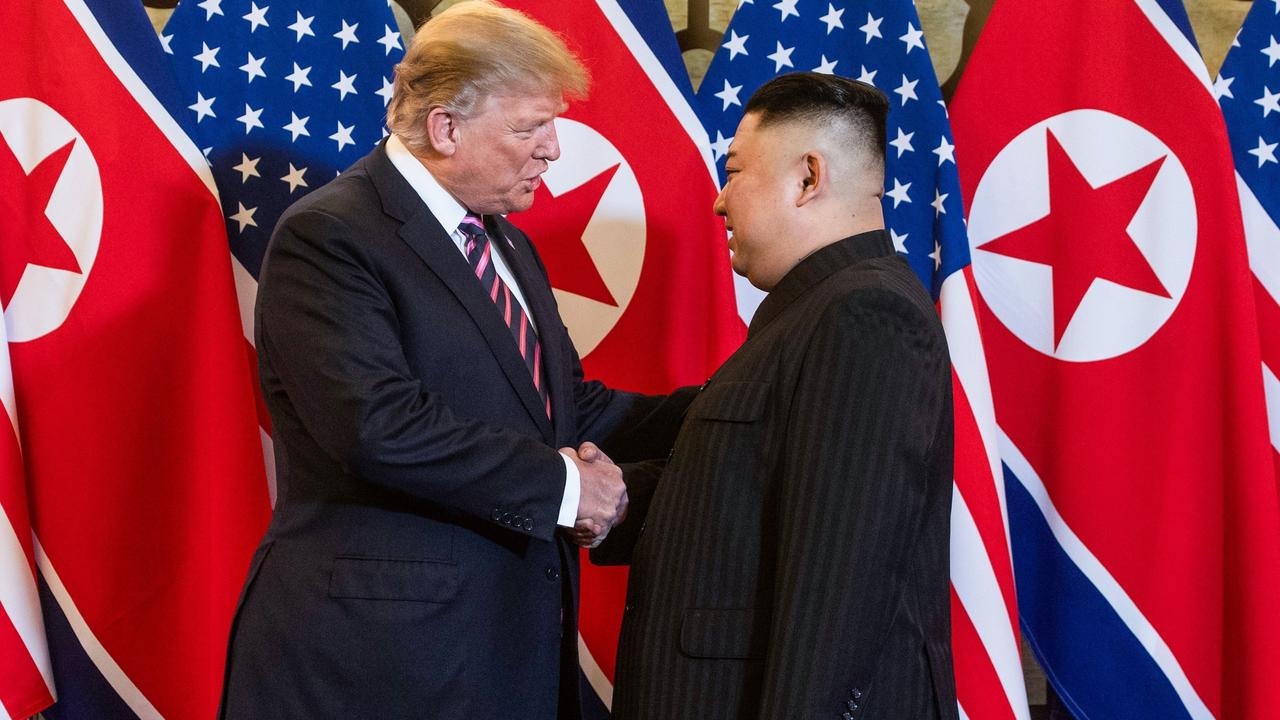 US President Donald Trump (left) shaking hands with North Korea's leader Kim Jong-un in 2019. Picture: Saul Loeb/AFP