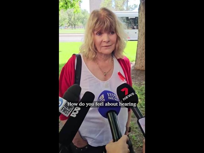 Widow of road crash victim Anthony Walsh speaks outside court