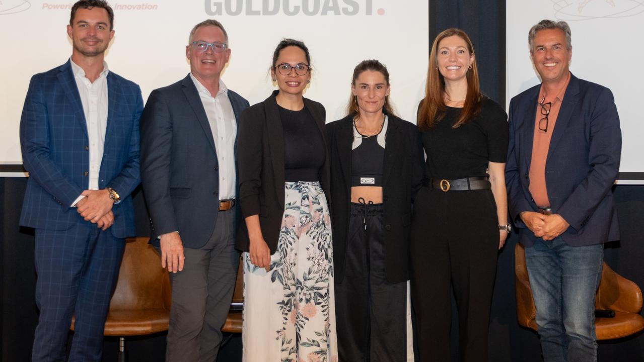 Australian Sports Technologies (ASTN) networking event on the Gold Coast, which featured a panel discussion between Martin Schlegel, David Martin and Lydia O'Donnell. Picture: C 4 Creativity.