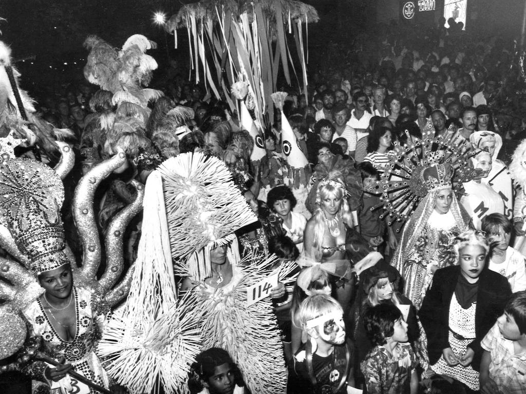 Revellers of all ages celebrate in costume in 1983. Picture: Supplied