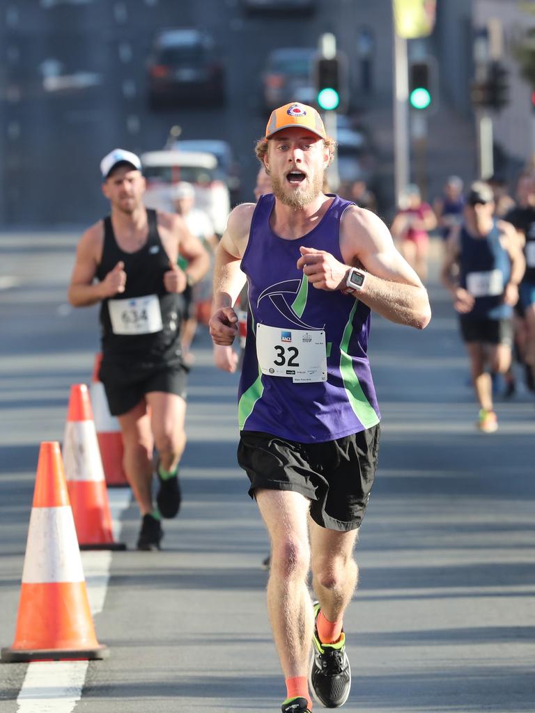 Competitors running in the 2019 City to Casino. Picture: LUKE BOWDEN