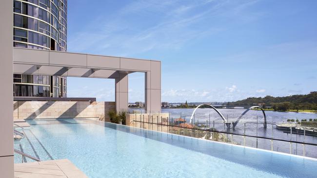 The pool at The Ritz Carlton, Perth.