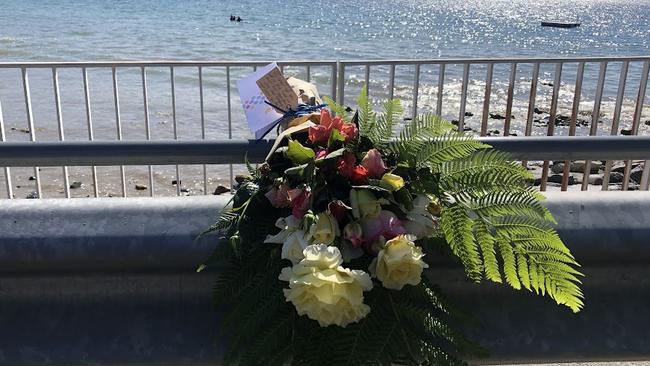 Breaking News Breaking News Floral tributes laid at site of fatal cyclist crash. Picture: Nikki Davis-Jones