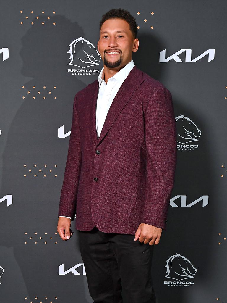 Gehamat Shibasaki at the Broncos’ 2025 season launch at The Star Brisbane. Picture: John Gass