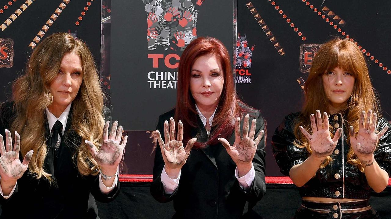 Lisa Marie Presley, Priscilla Presley and Riley Keough. Picture: Jon Kopaloff/Getty Images North America/AFP