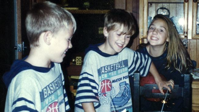 Gary Ablett Jr with brother Nathan and sister Natasha. Picture: Supplied