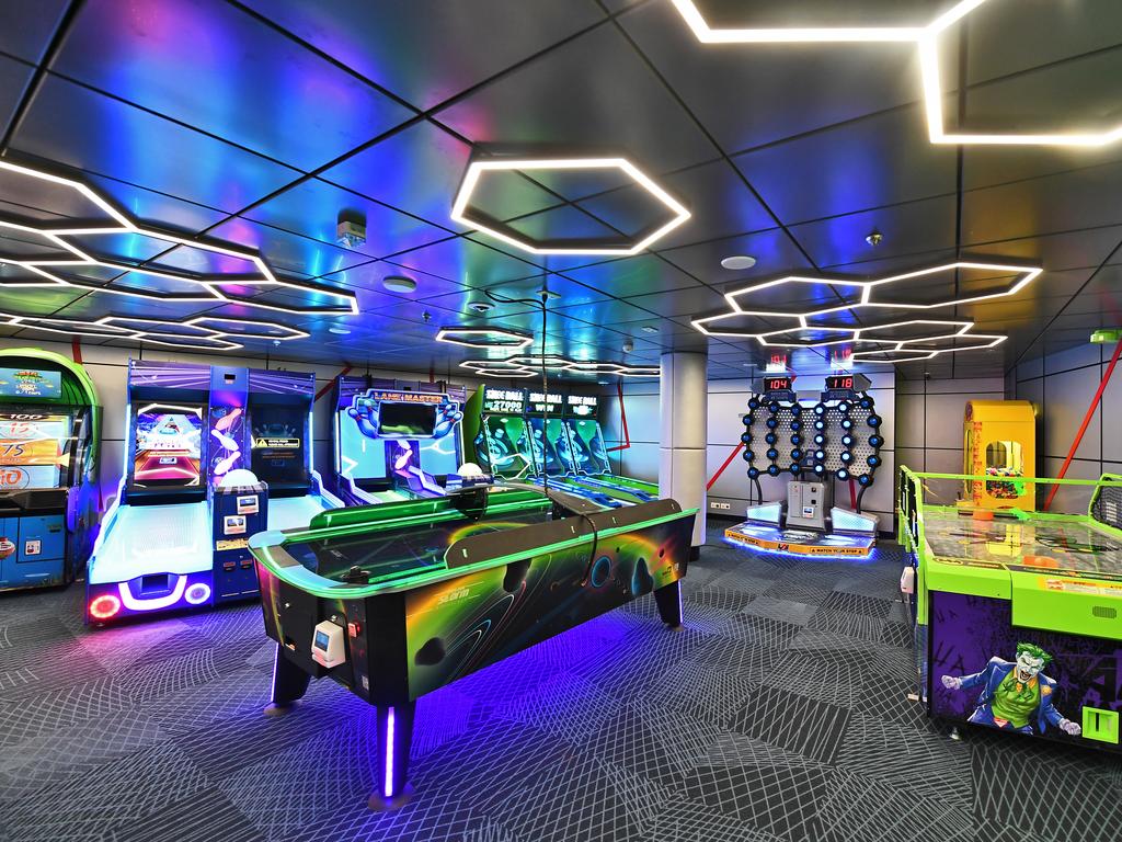 Fun and games in the video arcade. Picture: Royal Caribbean