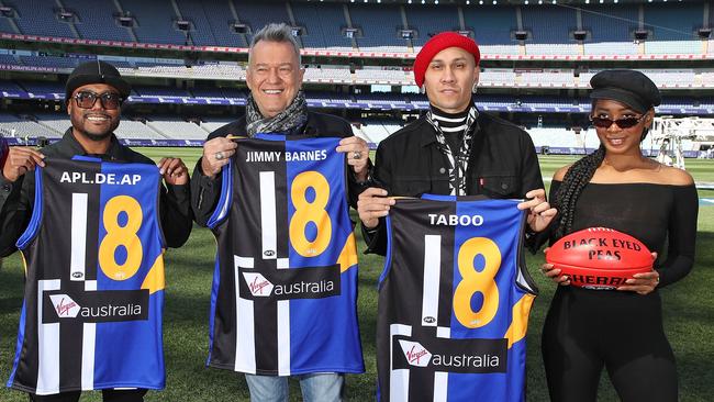 apl.de.ap, Jessica Reynoso and Taboo of <i>The Black Eyed Peas </i>along with Jimmy Barnes. Picture: Getty Images.