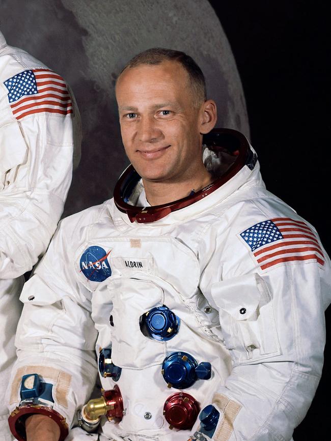 Buzz Aldrin at the Kennedy Space Centre. Picture: AFP