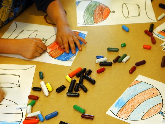 News Marketing The Children's Activity Room at Joondalup Library . Kids / crayons / drawing Story Danelle Cross Picture: Richard Polden