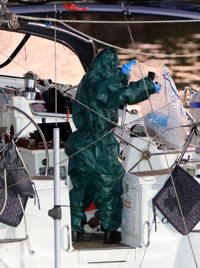 Authorities searching the La Fayette in Balmain. Picture: Damian Shaw