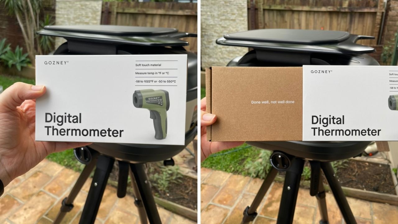 The Gozney Tread is thoughtfully designed, right down to the clever copywriting on its packaging. Picture: Kara Byers / news.com.au