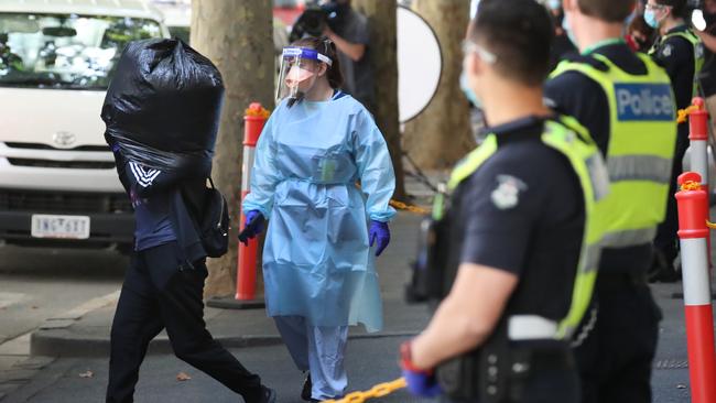 The Victorian government says the hotel used the garbage bag because they wanted to avoid publicity. Picture: David Crosling