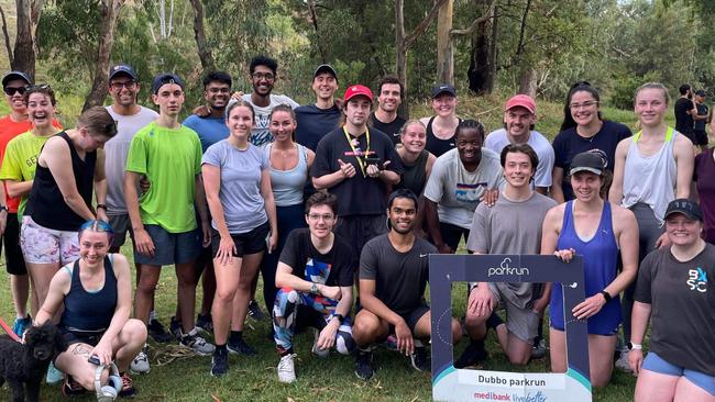 The medical students after participating in the Parkrun. Photo: Supplied.