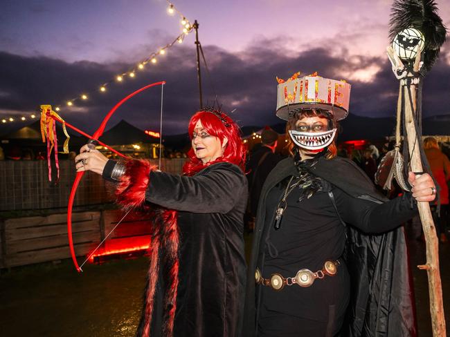 Willie Smith's Midwinter Festival Huonville - Katrina Keane and Estelle Hudson. Picture: Caroline Tan