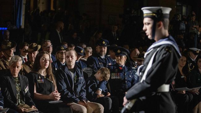 The Anzac Day dawn service at the Cenotaph in Martin Place. Picture: NCA NewsWire / Dylan Coker