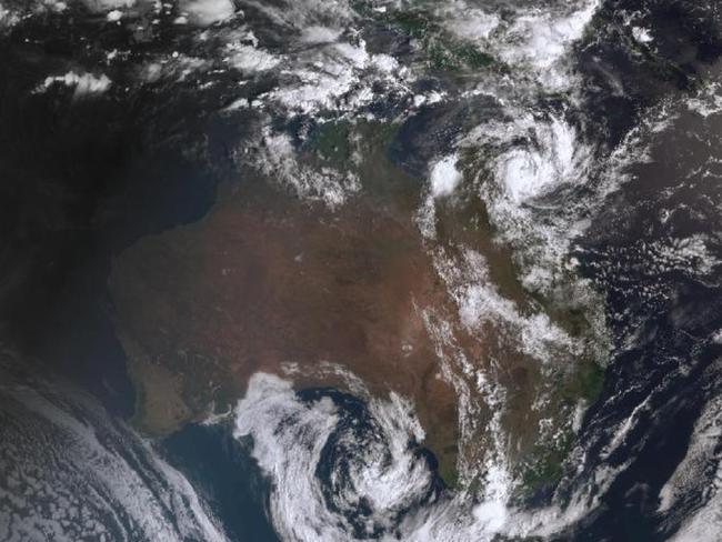 AUSTRALIA - NCA NewsWire Photos - 13 DECEMBER, 2023: A satellite image shows Tropical Cyclone Jasper as it approaches the north Queensland coast. Picture: NewsWire / BOM