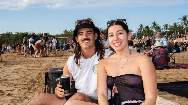 Declan McDonald and Ange McNay at the Territory Day celebrations. Picture: Pema Tamang Pakhrin