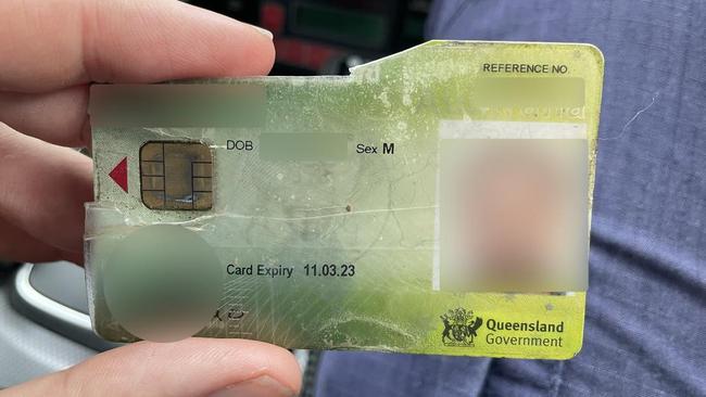 The man's allegedly altered ID card. Picture: NSW Police Traffic and Highway Patrol.