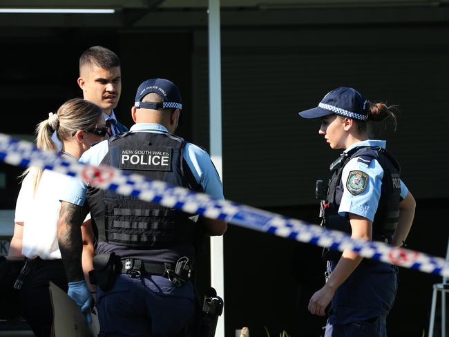 A crime scene was established at the Georges Hall property. Picture: Gaye Gerard