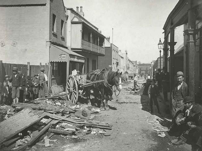 By 1900 Wexford St near Haymarket was almost entirely occupied by Chinese before it was resumed and demolished. Picture: State Library of NSW.