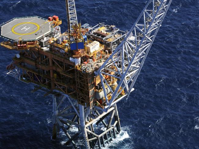 Woodside's Pluto offshore gas platform, Pluto LNG Project, Western Australia.