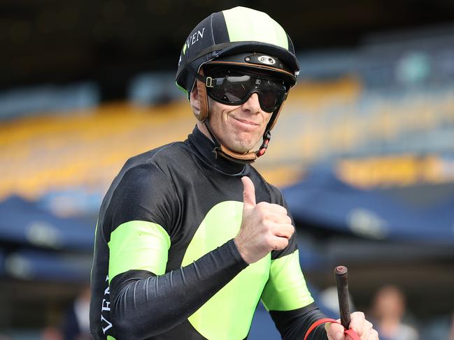 SYDNEY, AUSTRALIA - JUNE 29: Jay Ford riding In Flight wins Race 6 Precise Air during "McKell Cup Day" - Sydney Racing at Rosehill Gardens on June 29, 2024 in Sydney, Australia. (Photo by Jeremy Ng/Getty Images)