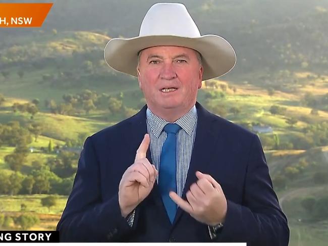 Barnaby Joyce says Australians deserve to know exactly what they’re voting for. Picture: Sunrise/Channel 7