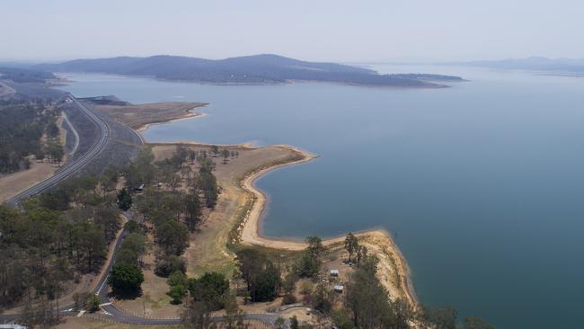 Wivenhoe Dam in November last year. Water levels around southeast Queensland were topped up from rains, with levels back to where they were in November. Picture: File.