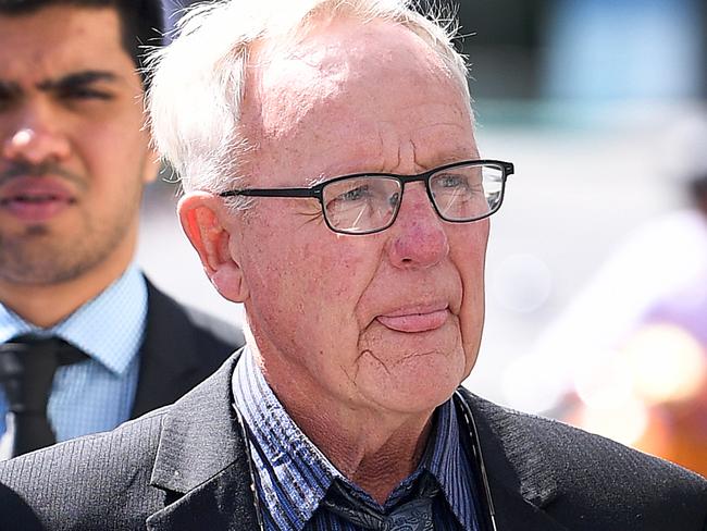 Graham Morant arrives at the Supreme Court in Brisbane, Wednesday, September 19, 2018. Mr Morant has pleaded not guilty to aiding in the suicide his wife Jennifer Morant while he was the beneficiary of her $1.4 million life insurance. (AAP Image/Dave Hunt) NO ARCHIVING