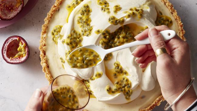 Tangy and delicious: passionfruit cheesecake. Picture: Craig Wall