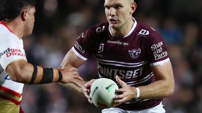 Tom Trbojevic won’t be moving away from fullback despite growing calls he should swap roles to protect his body. Picture: Jason McCawley/Getty Images