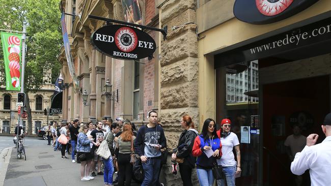 John loves going to Red Eye Records when he is in Sydney. Picture: Dylan Robinson