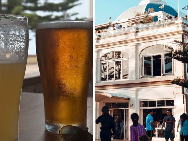 A customer claims to have paid $41.25 for two pints at Coogee Pavillion. Picture: Instagram